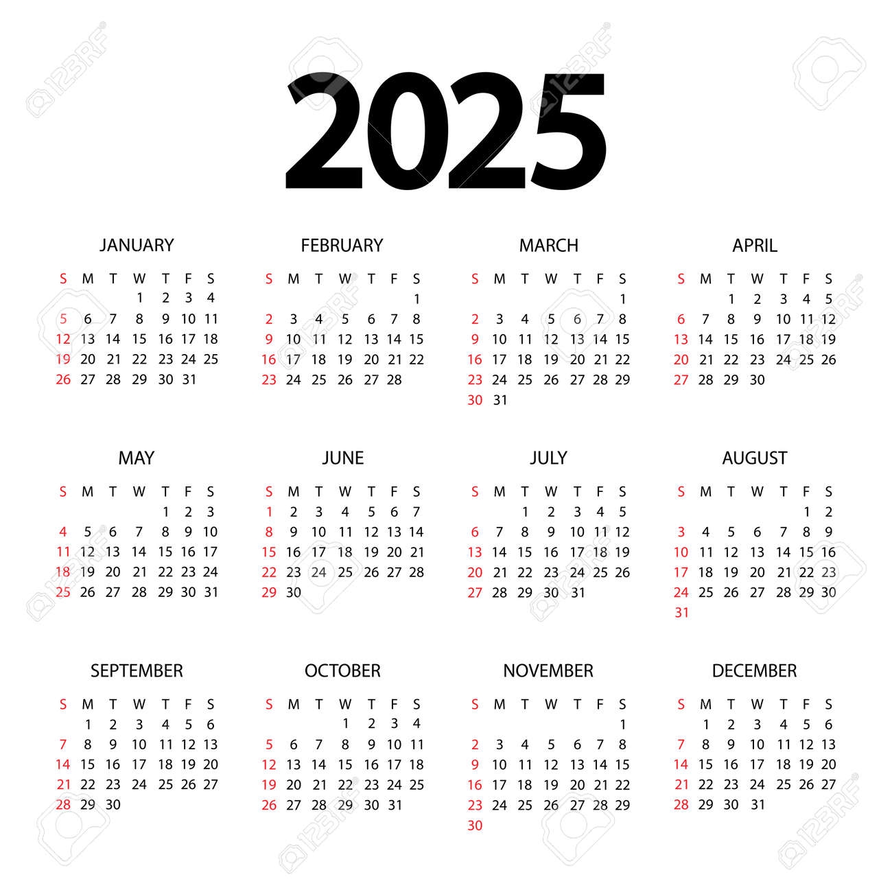 Blank Calendar 2025 To Type Into
