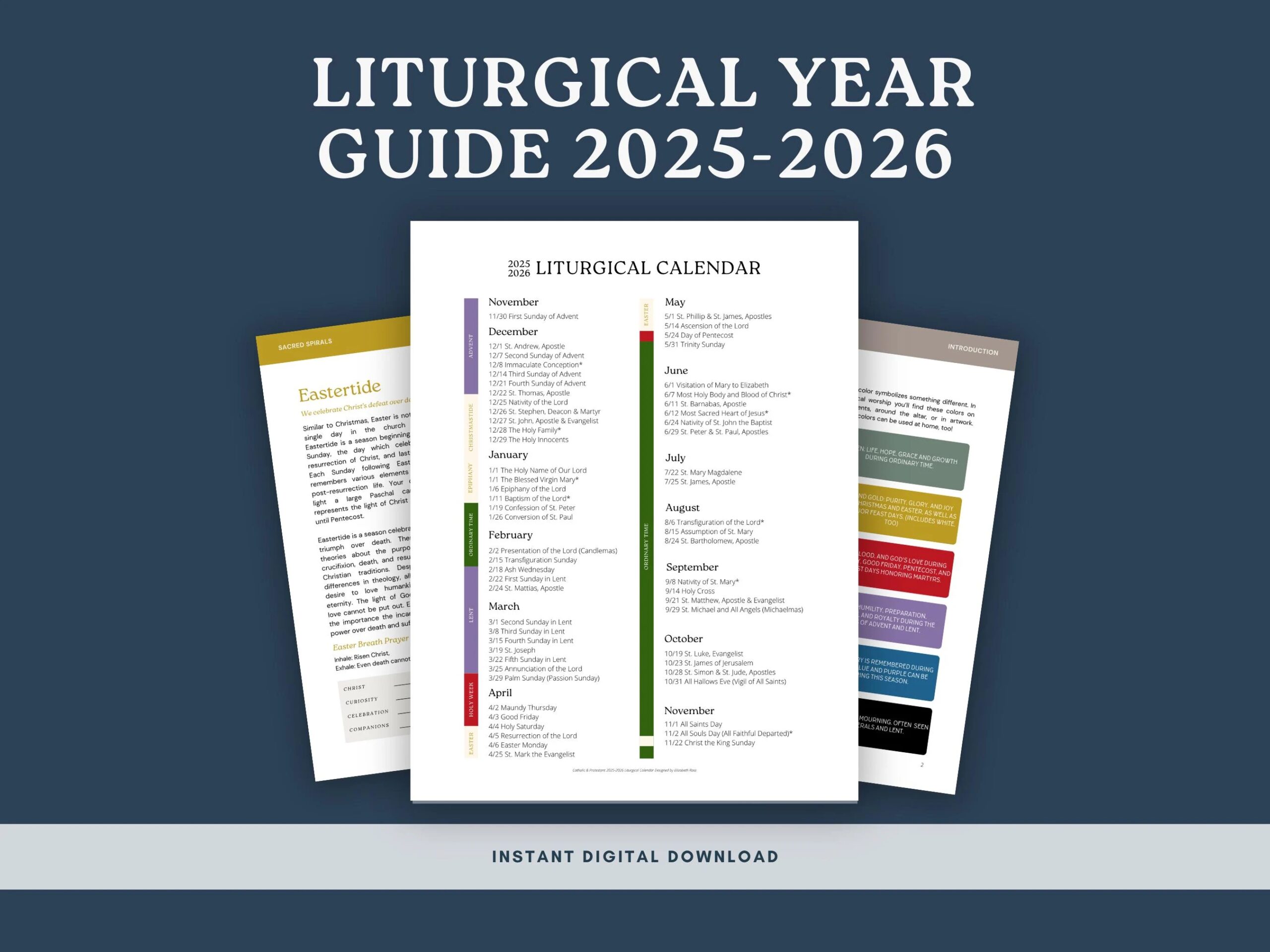 Catholic Liturgical Calendar 2025 Etsy