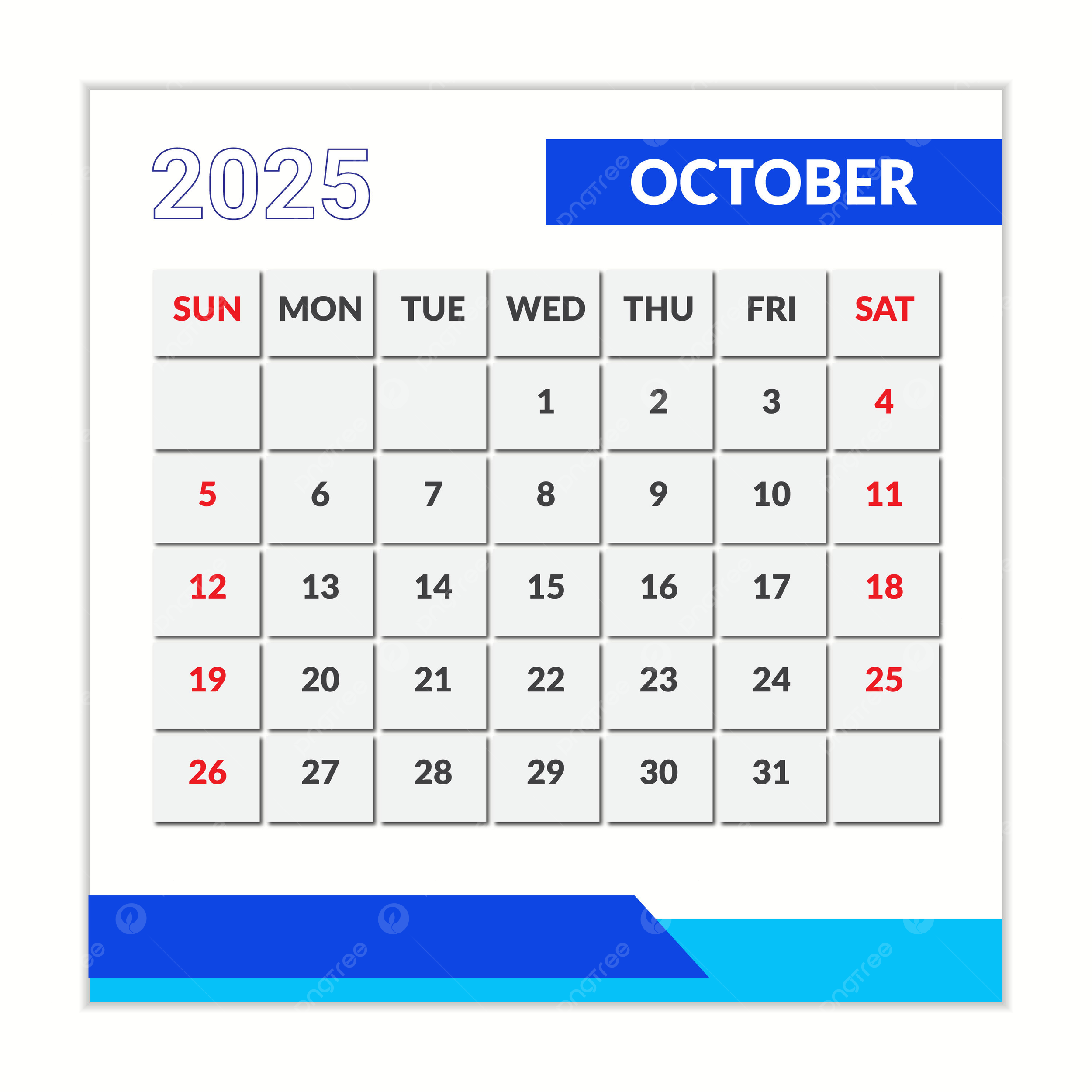 Creative October Calendar 2025 Design Template Vector Template Download On Pngtree Creative October Calendar 2025 Design Template Vector Template Download On Pngtree