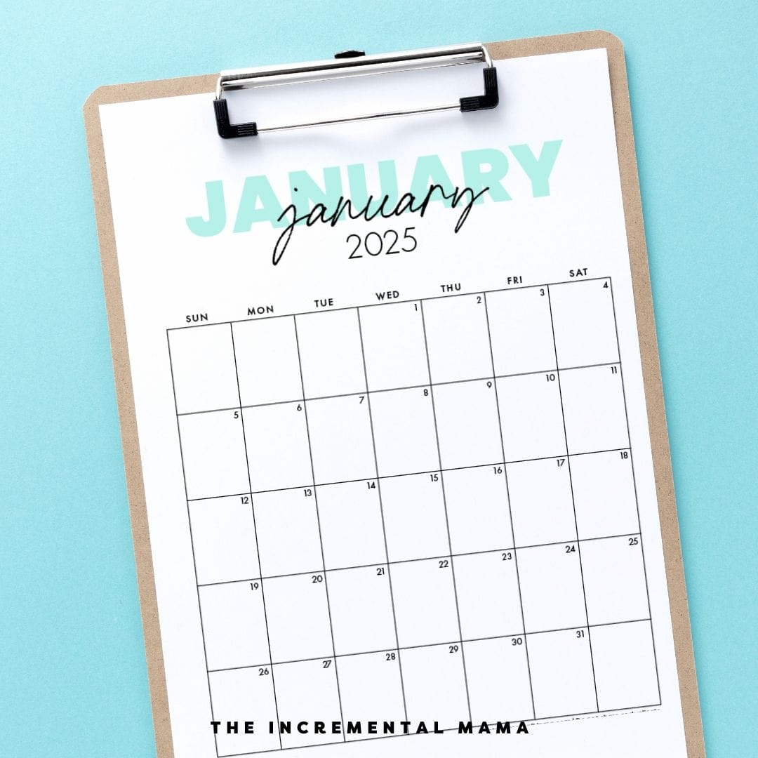 Free Calendar Blanks 2025