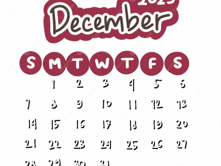 December 2025 Cute Calendar Monthly Planner Printable 2025 December December 2025 Calendar 2025 Calendar PNG Transparent Clipart Image And PSD File For Free Download