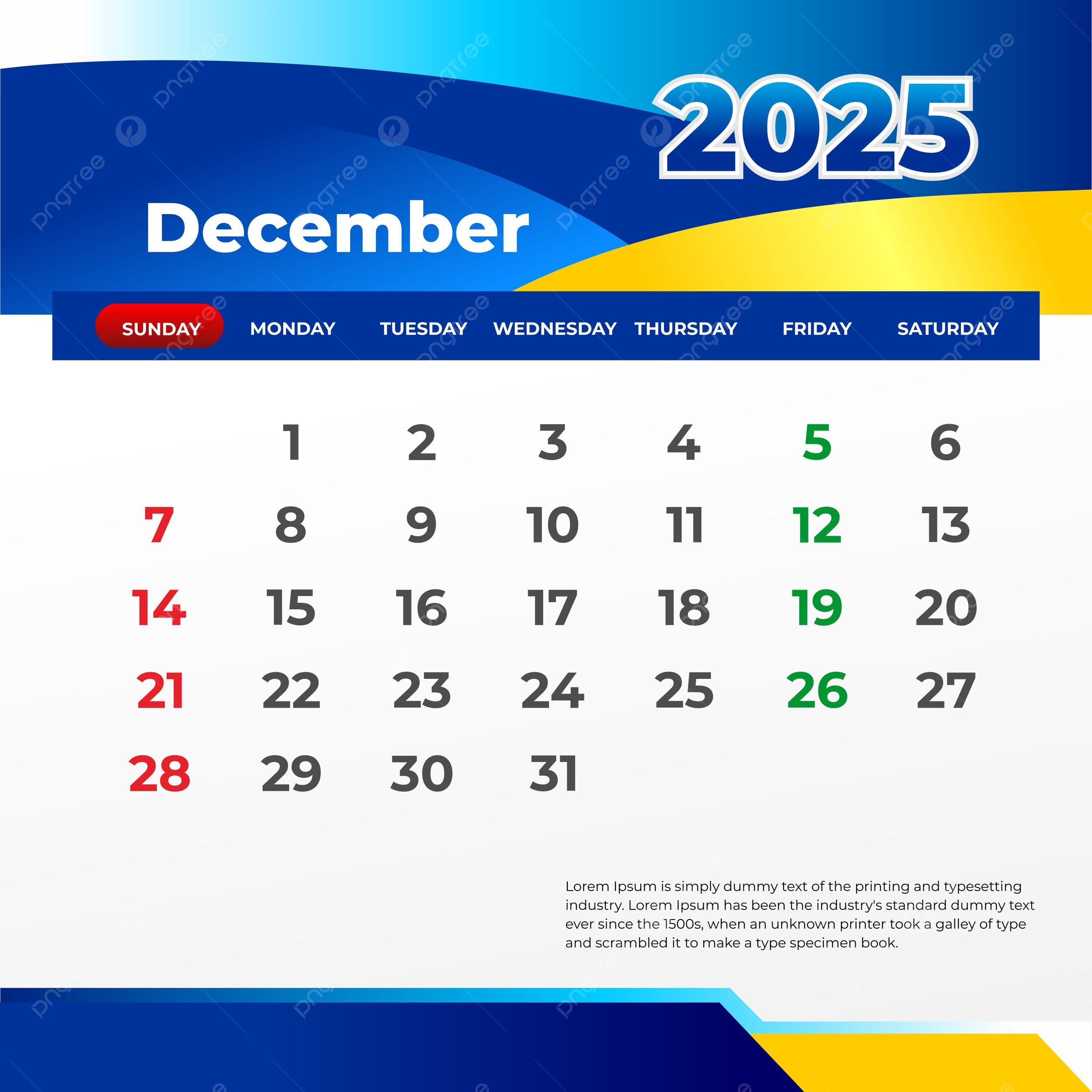 December 2025 Calendar With Holidays Printable