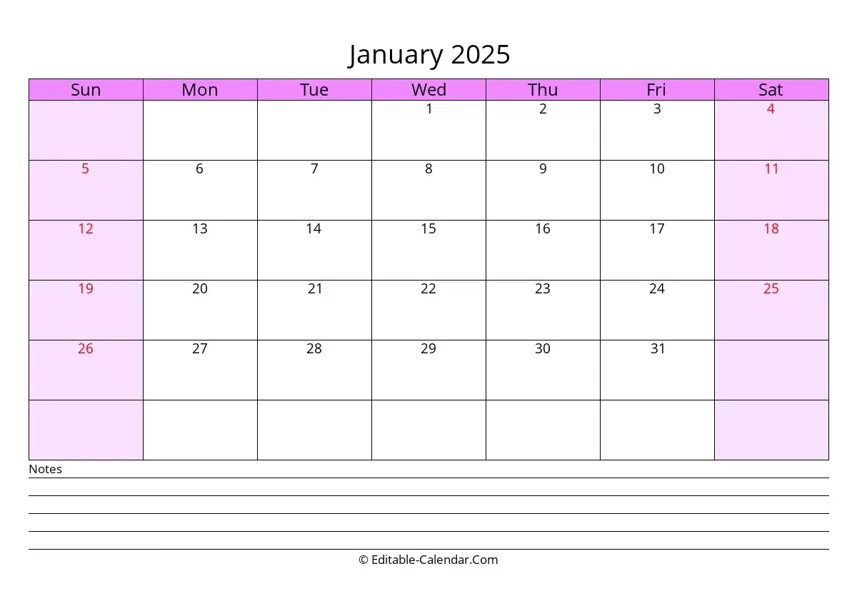 Word Free Blank Calendar 2025 Word Free Blank Calendar 2025