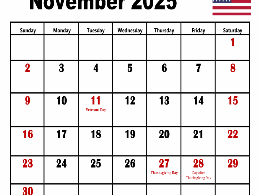 Download Free Monthly 2025 Calendar Printable PDF With Holidays Template