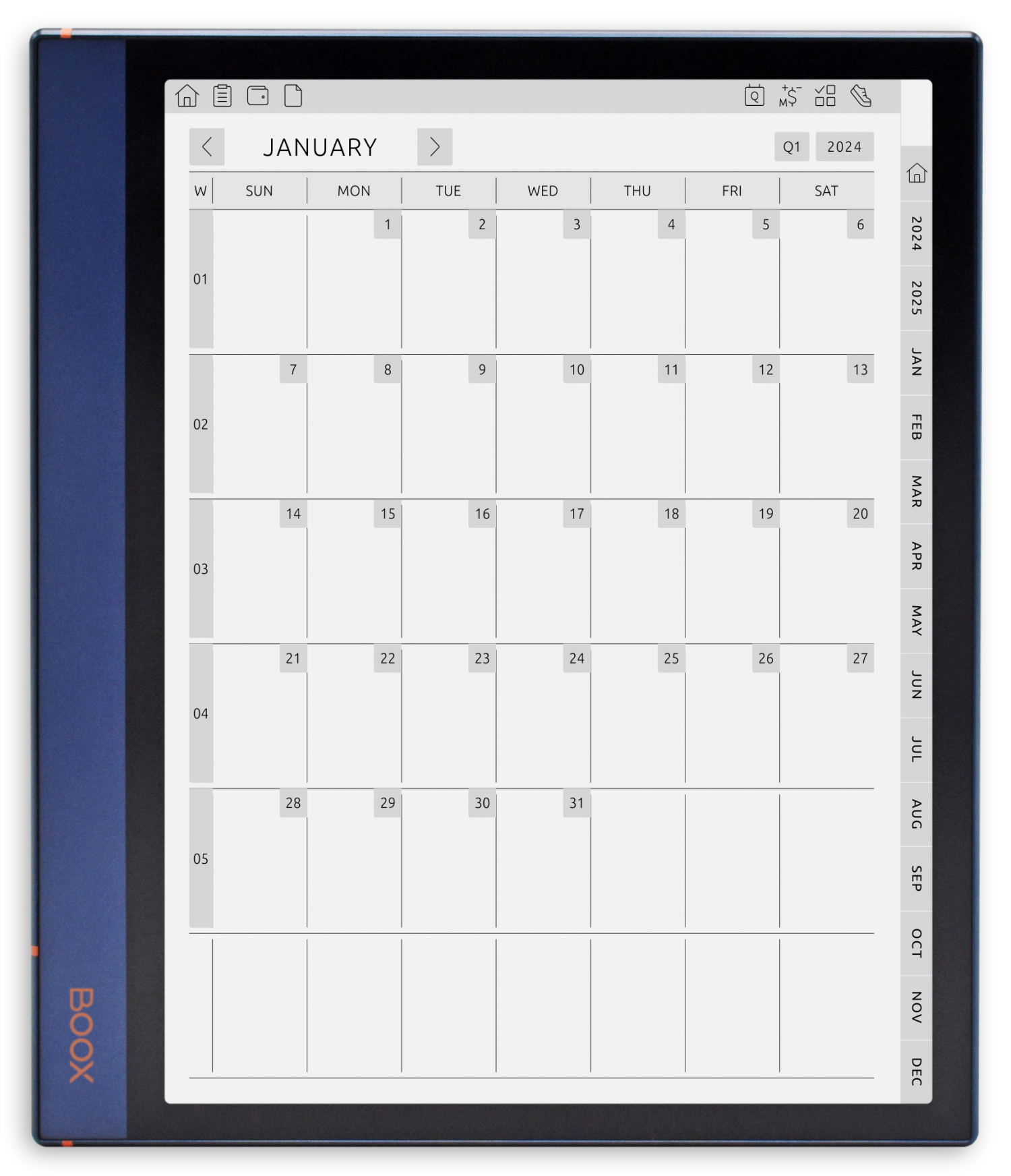Blank 2025 Calendar Year Book