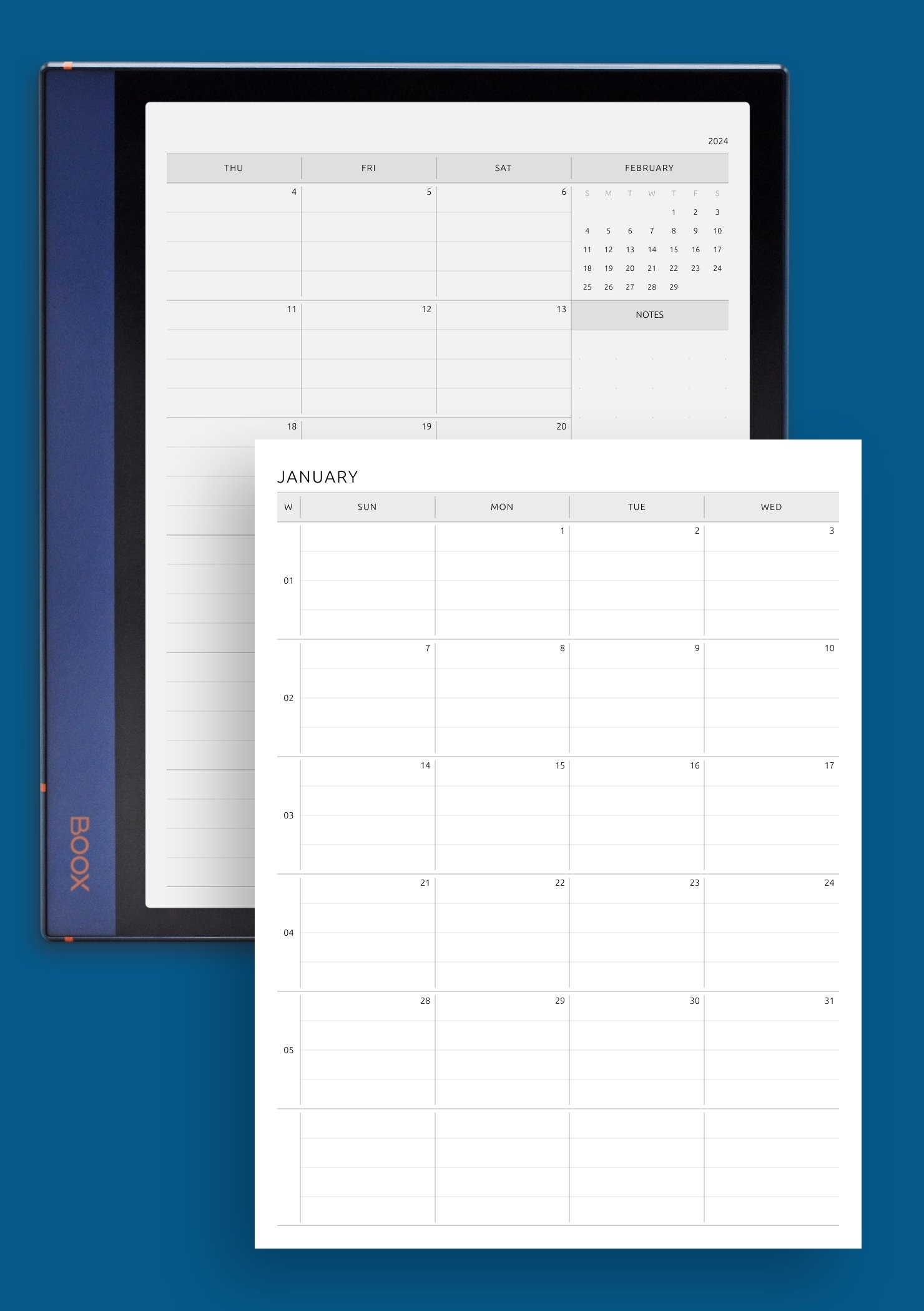 Blank 2 Month Calendar Template 2025