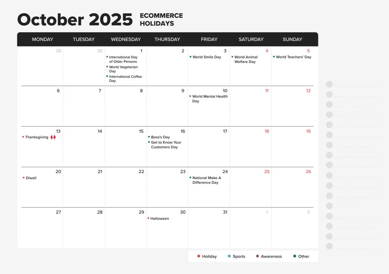Ecommerce Holiday Calendar 2025 Sales Events And Key Dates Printful Ecommerce Holiday Calendar 2025 Sales Events And Key Dates Printful