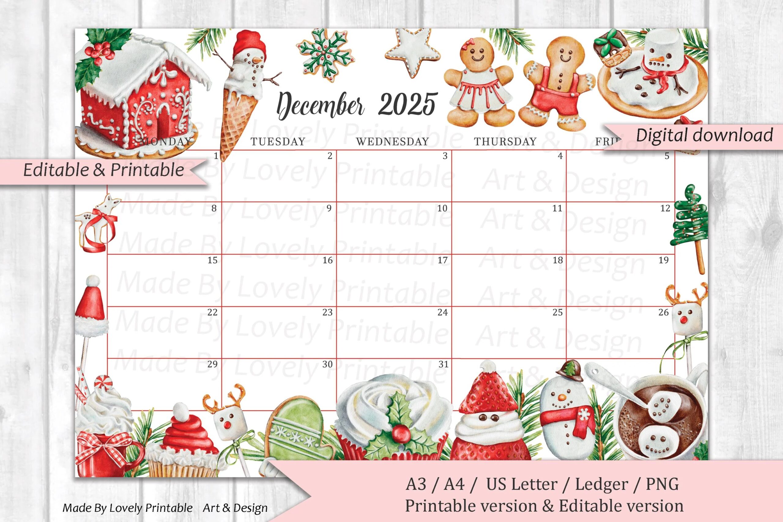 2025 December Calendar