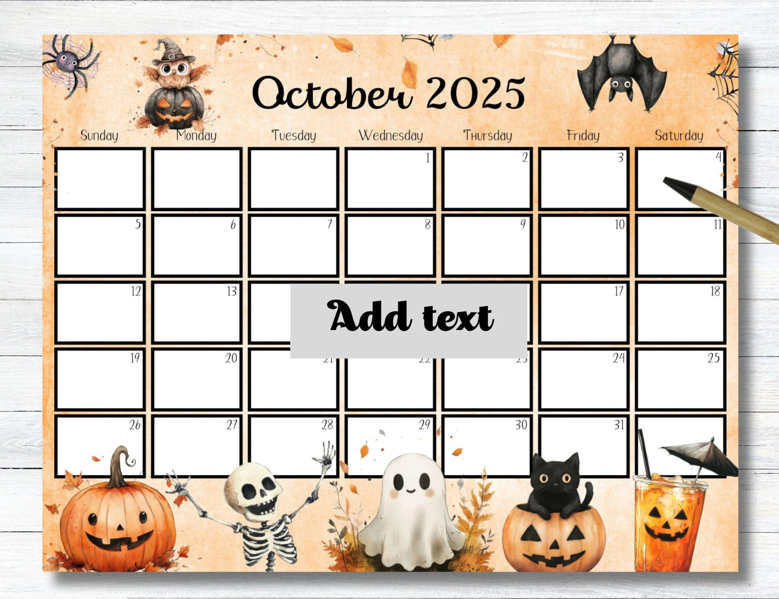 Blank Calendar Pages Printable October 2025 Blank Calendar Pages Printable October 2025