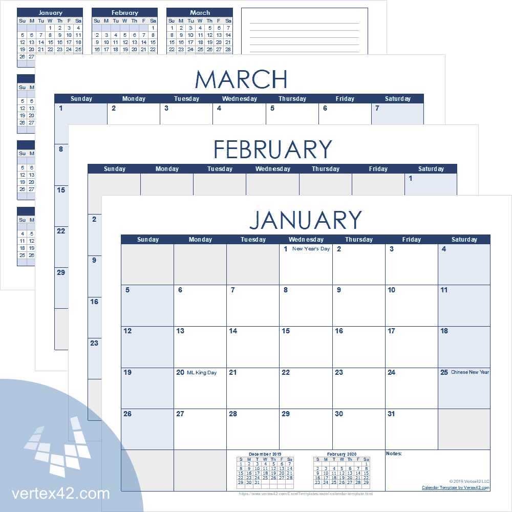 Blank 2025 Excel Calendar