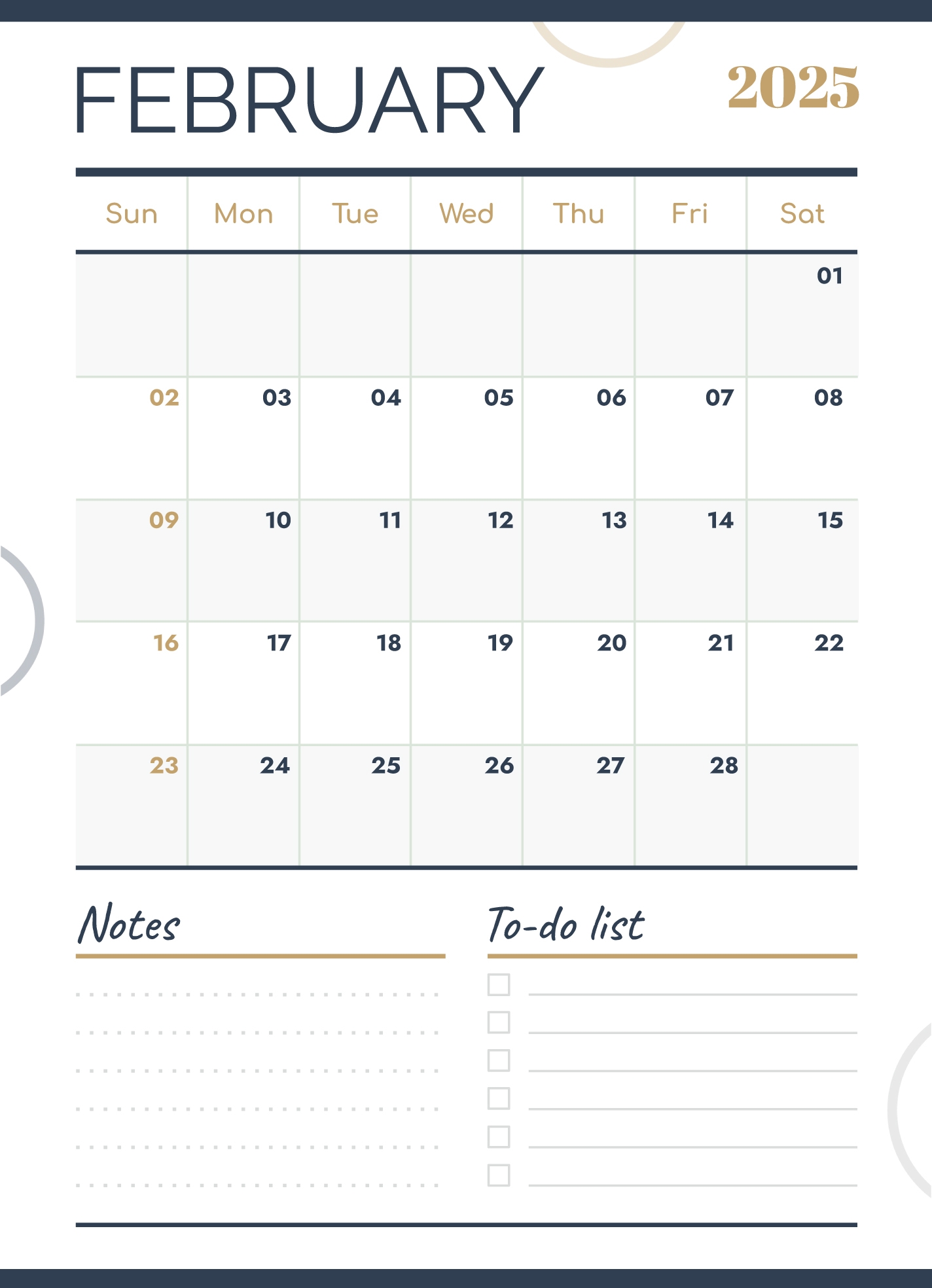 Free 2025 Print Calendar Blank Top
