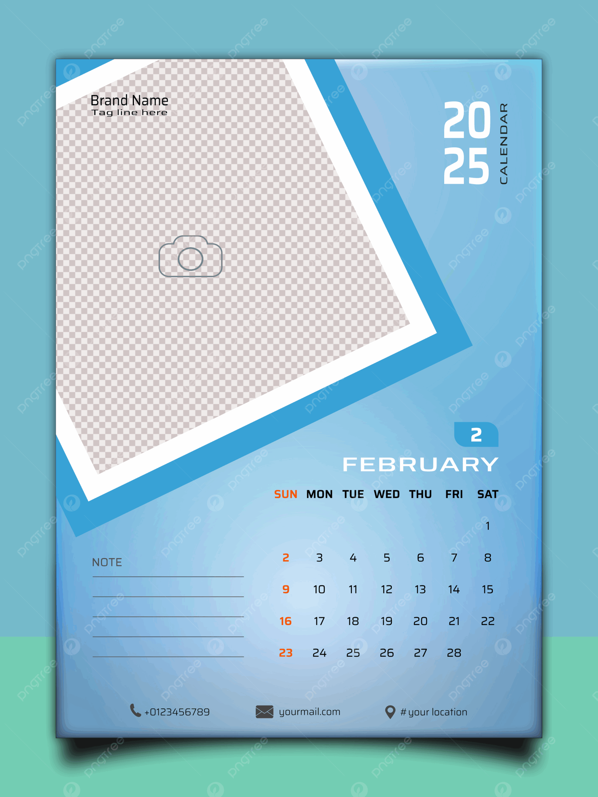February 2025 Calendar Template A3 Vector Template Download On Pngtree