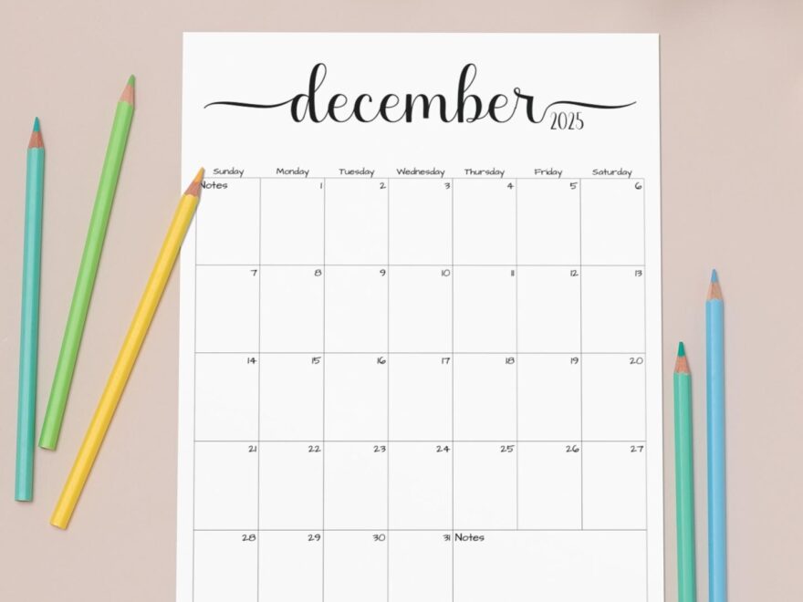Fillable editable December 2025 Calendar December 2025 Calendar Simple Script Calendar Instant Download PDF PNG JPG Etsy