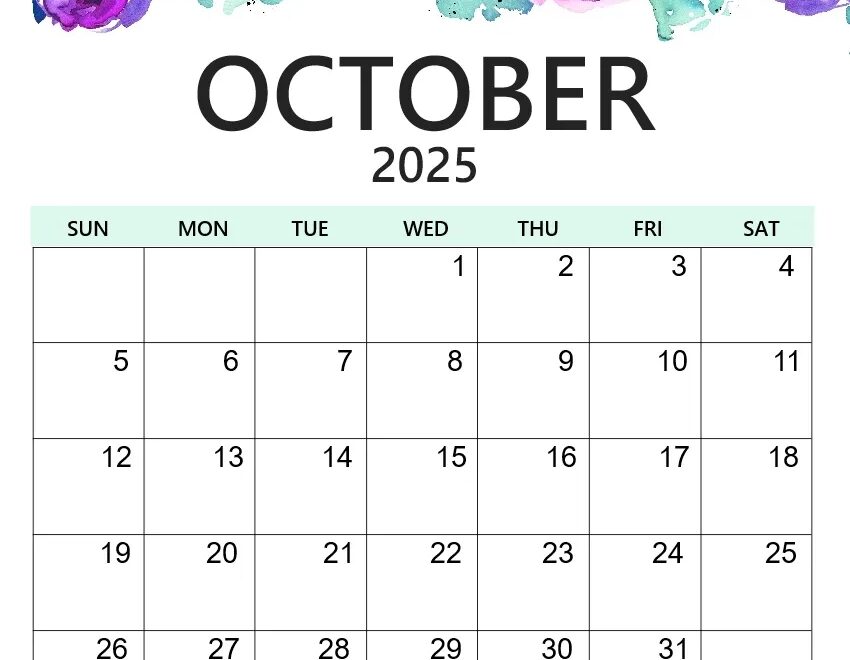 Floral 2025 Calendar Printable PDF A Beautiful Design