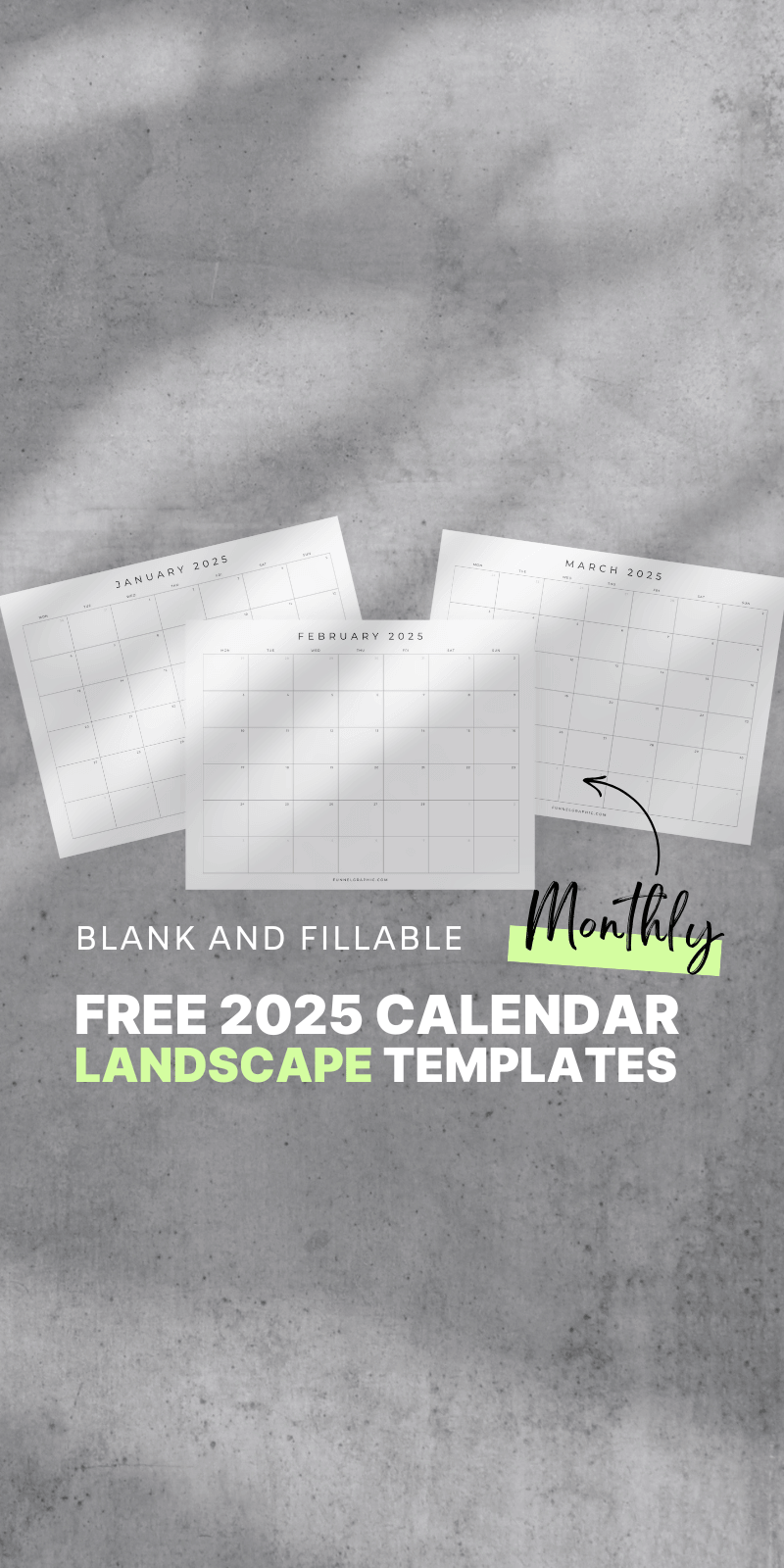 Free 2025 Calendar Printable Blank Landscape Templates Free 2025 Calendar Printable Blank Landscape Templates