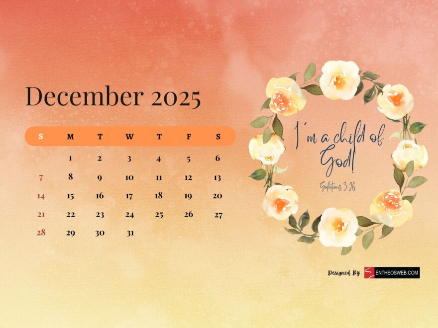 Free 2025 Christian Calendar Printable With Bible Verses EntheosWeb