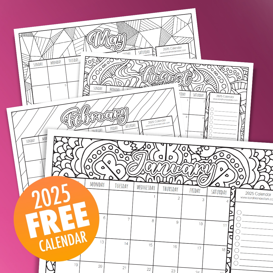 Free 2025 Colouring Calendar Fun Creative Planning