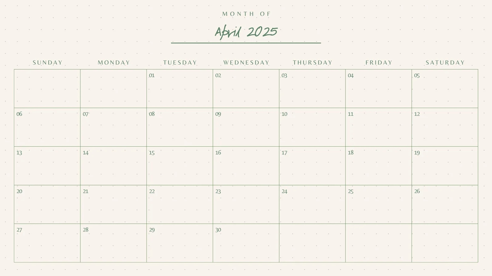Free And Customizable April 2025 Calendar Templates Canva