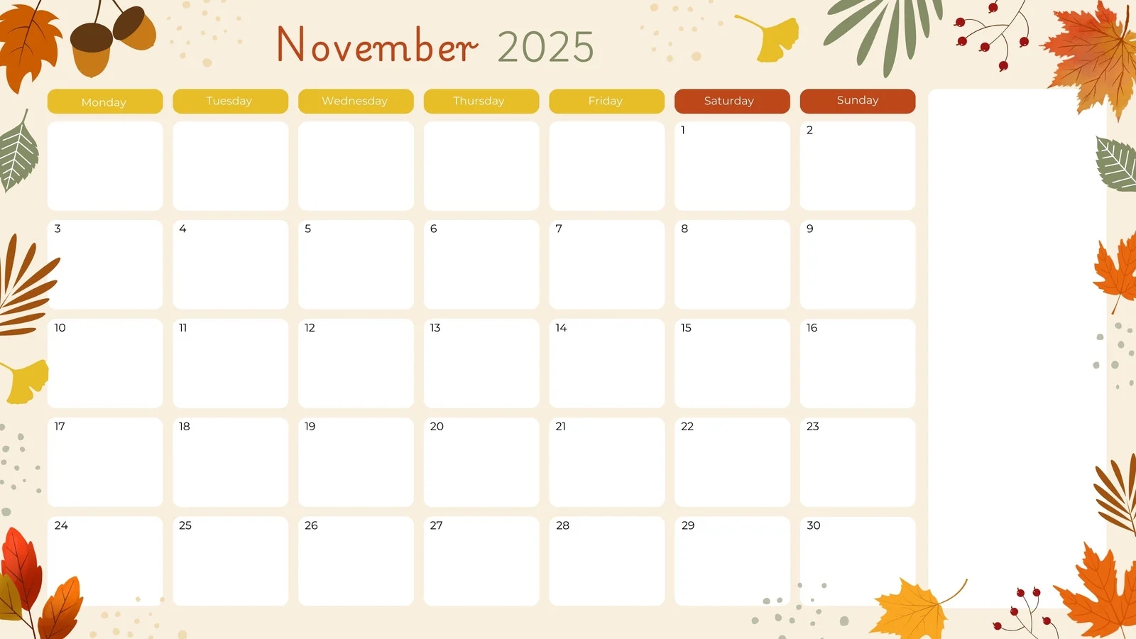 Free And Customizable November Templates Free And Customizable November Templates