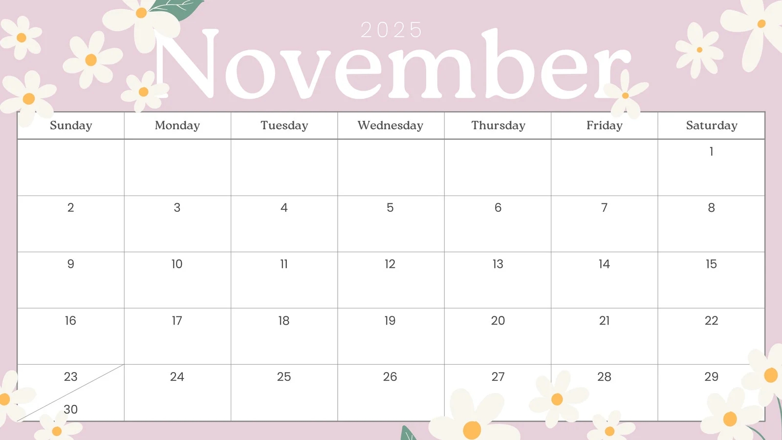 Free And Customizable November Templates