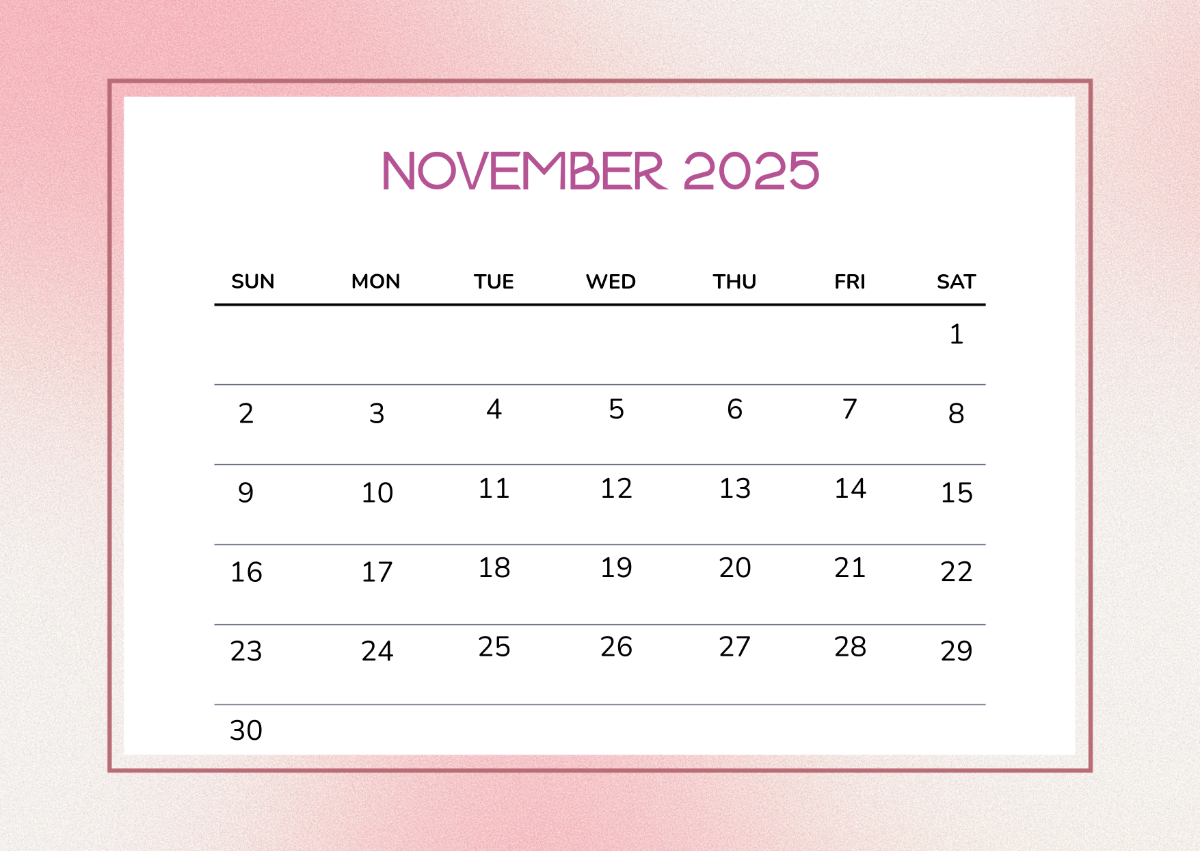 Free Blank November 2025 Focus Calendar Template To Edit Online