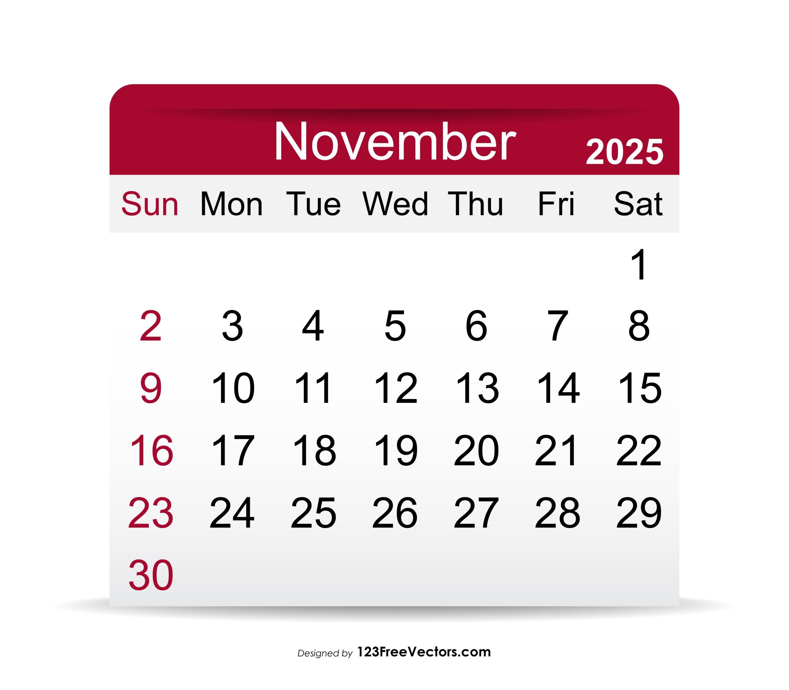 2025 November Calendar