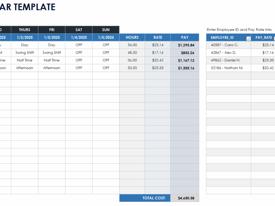 Free Excel Calendar Templates