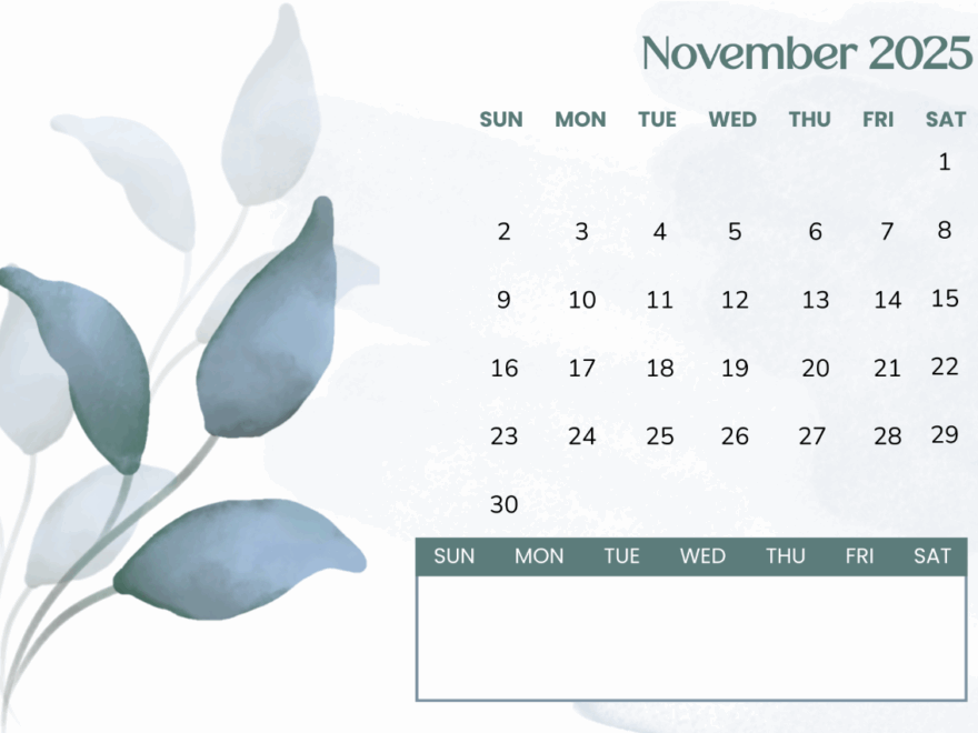 Free November 2025 Scheduling Calendar Template To Edit Online