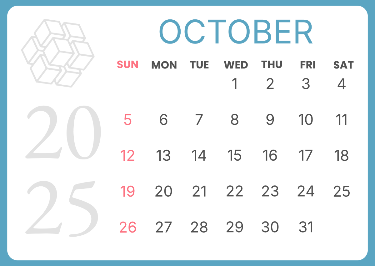 October And November 2025 Calendar October And November 2025 Calendar