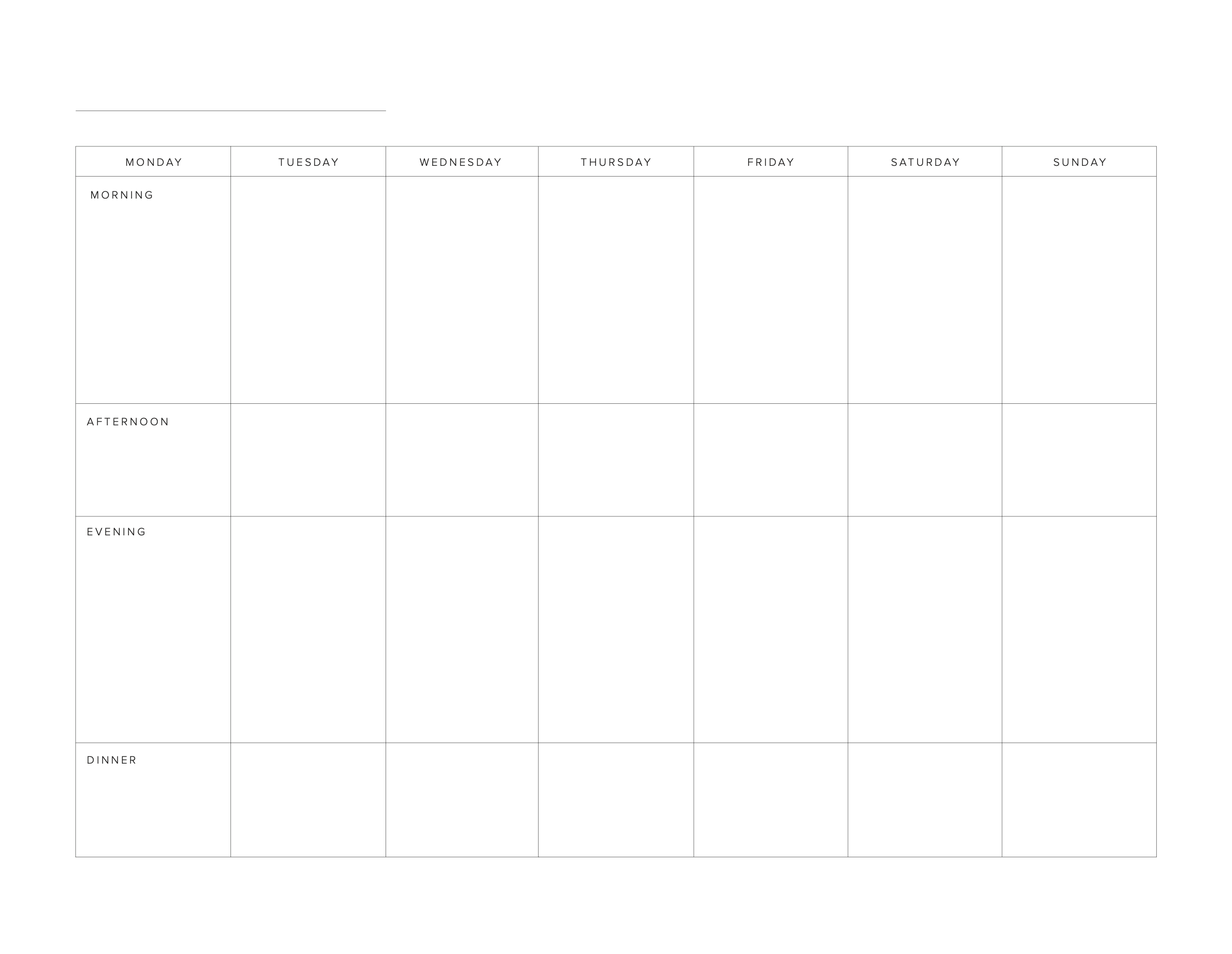 Blank Calendar Planner 2025