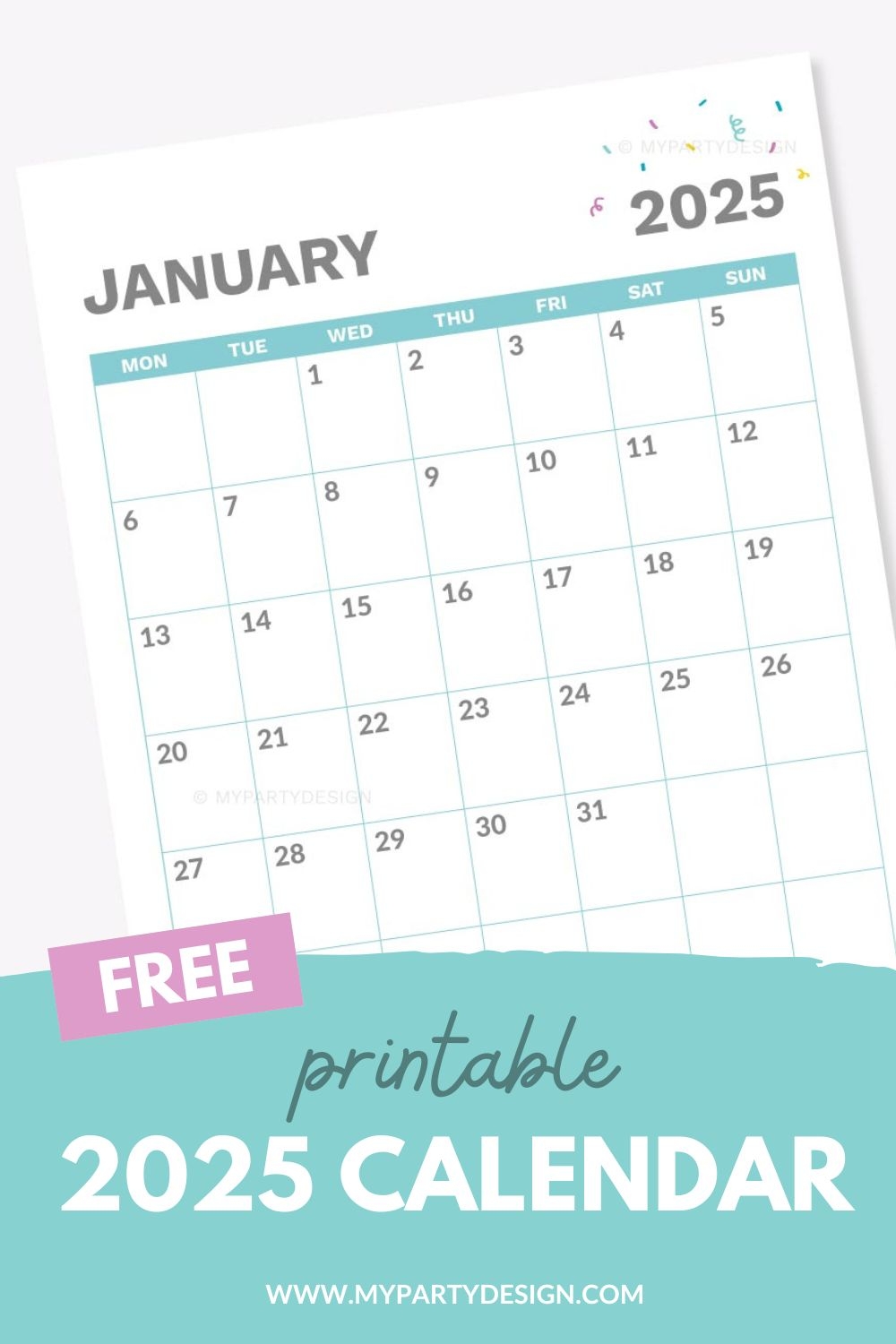 Blank Monthly Calendar Blank Calendar 2025
