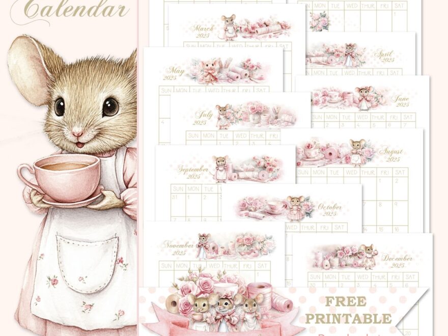 Free Printable 2025 Calendar Shabby Art Boutique