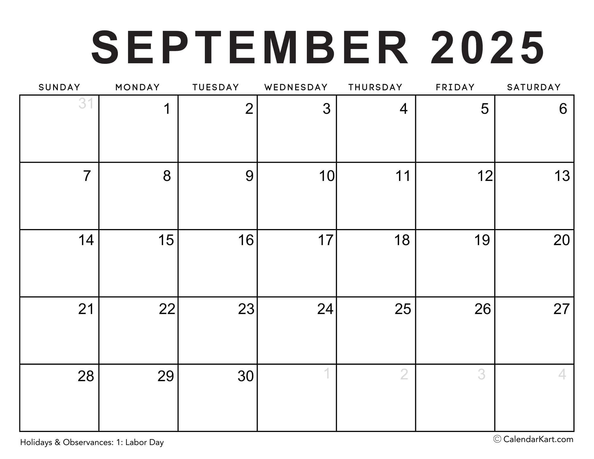 Free Printable 2025 Calendars Monthly Weekly Templates