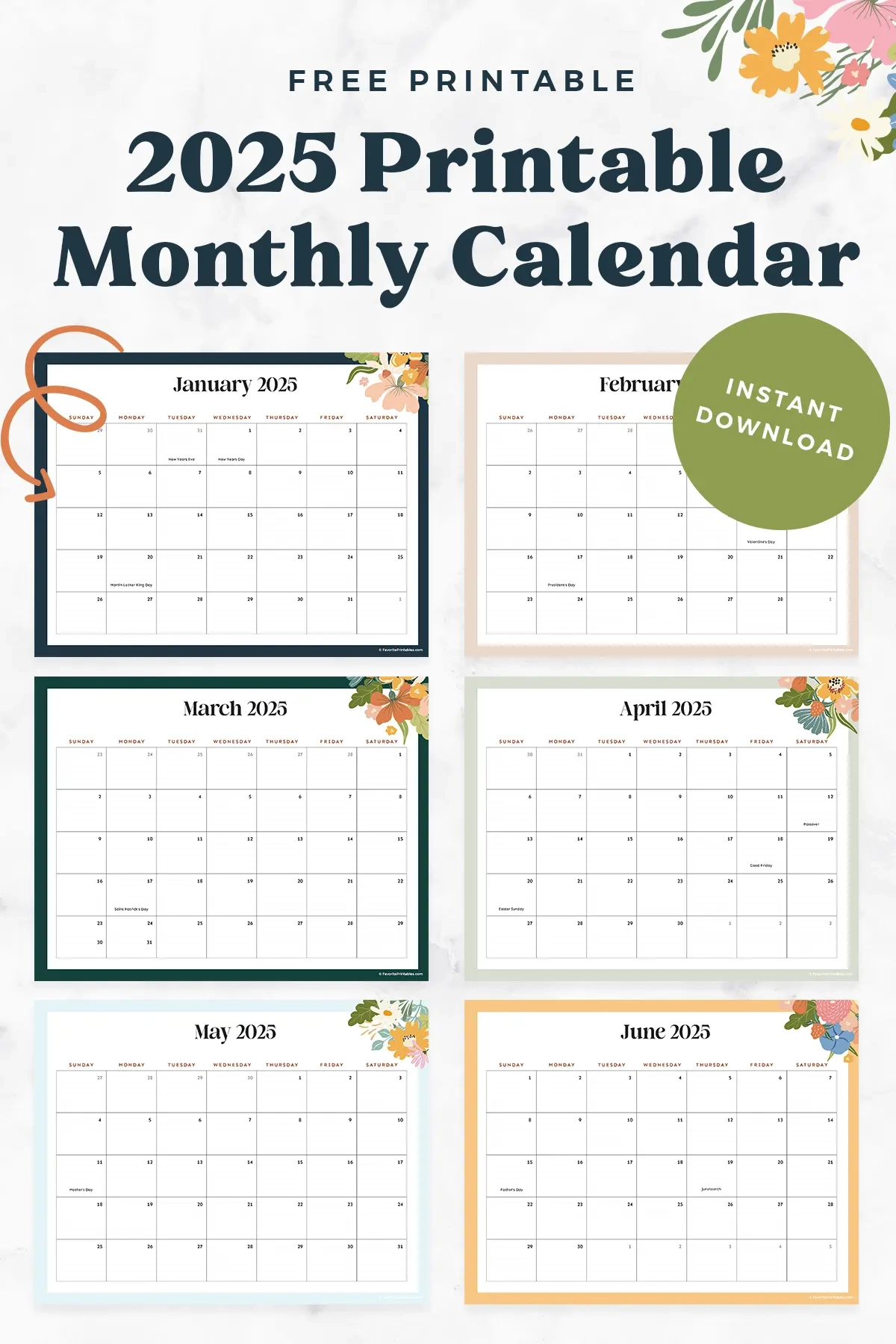 Printable Blank Calendar With Dates 2025 Printable Blank Calendar With Dates 2025