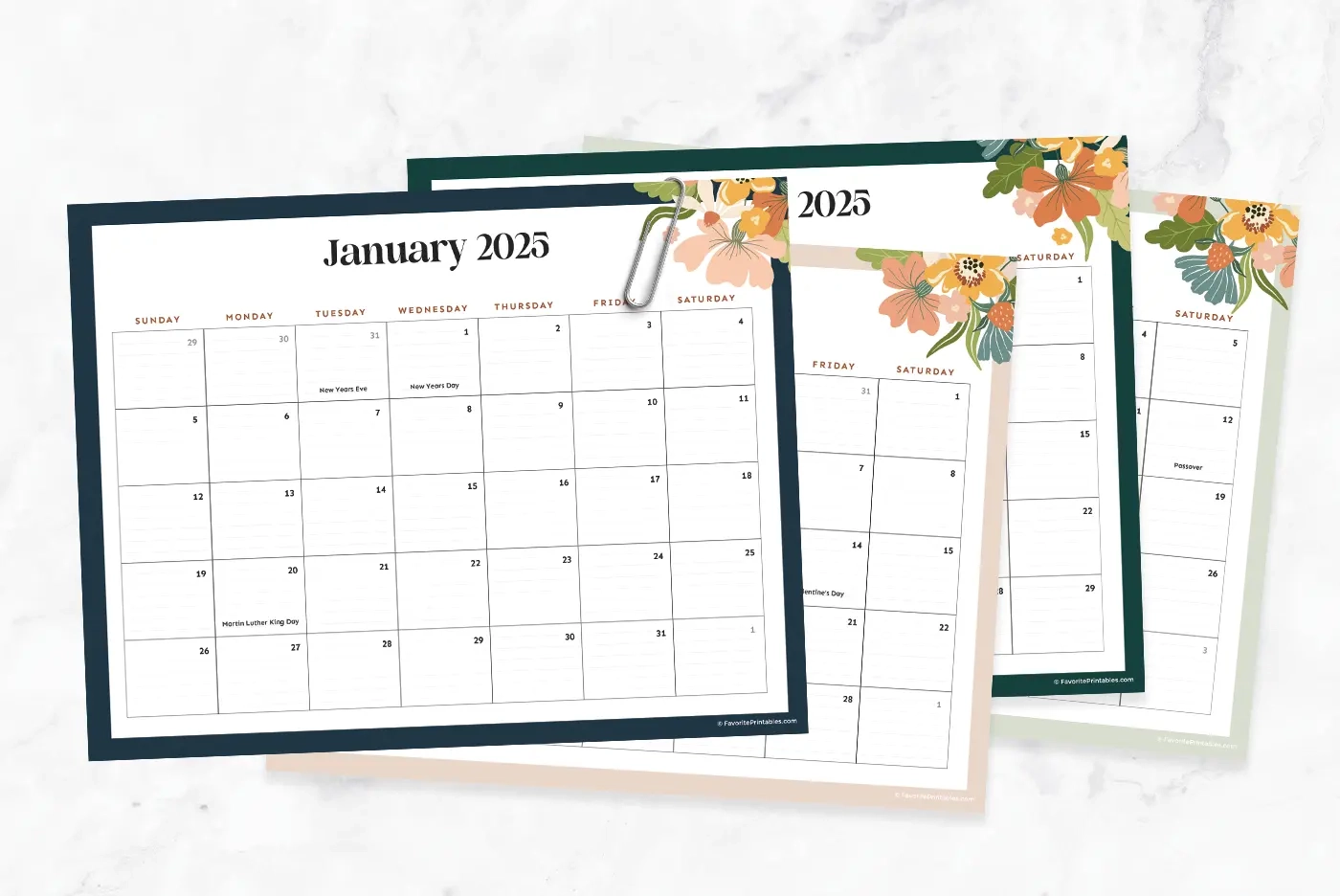 2025 Blank Calendar Free
