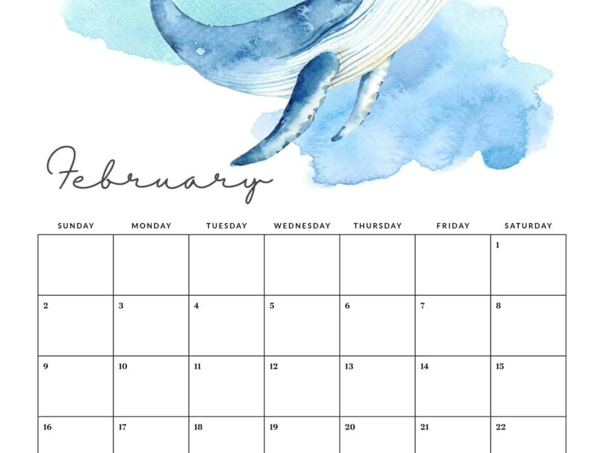Free Printable 2025 Under The Sea Calendar The Cottage Market