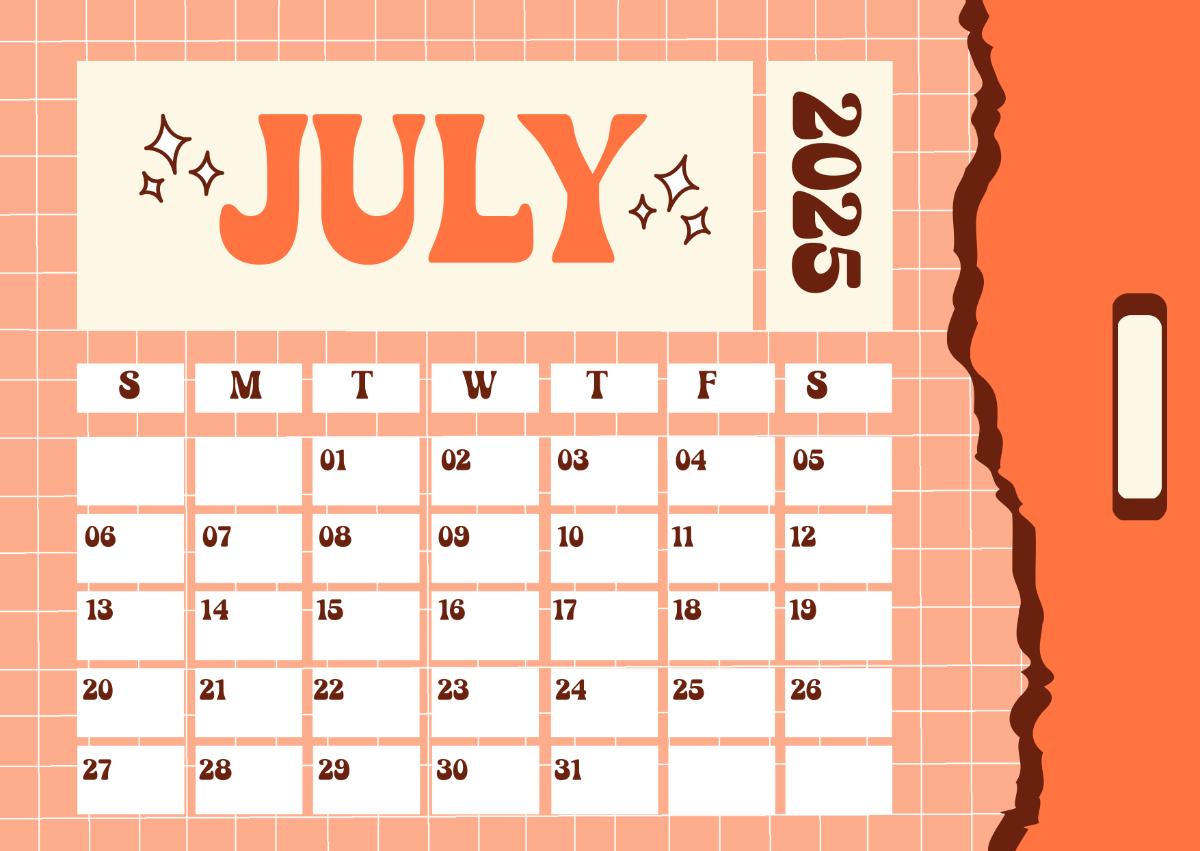Free Printable Aesthetic July 2025 Calendar Template To Edit Online