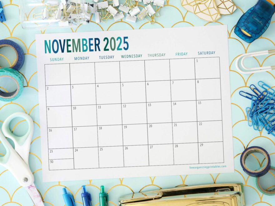 Free Printable Calendar 2025 Free Organizing Printables