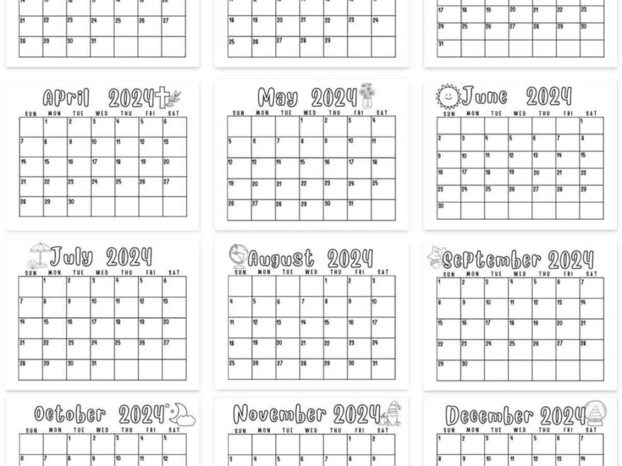Free Printable Calendar For Kids Dated And Undated 2024 2025