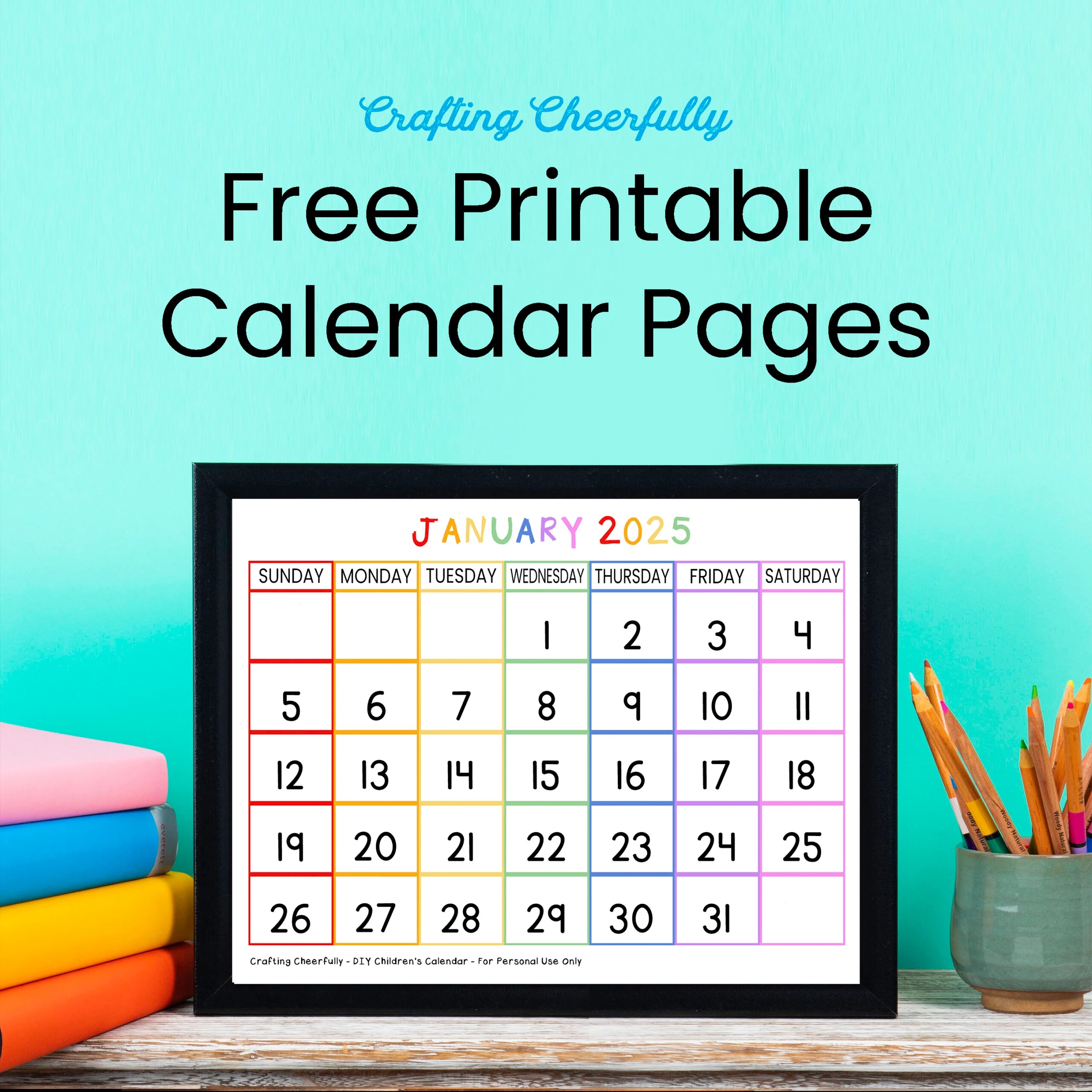 Blank Calendar Pages For 2025
