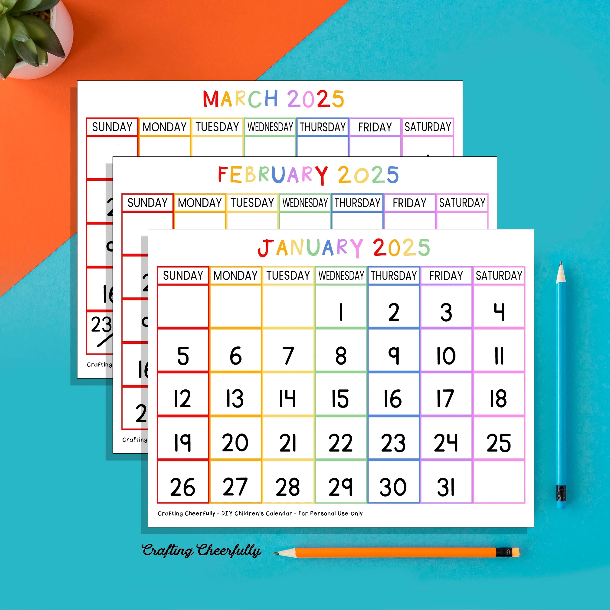 Free Printable Calendar Pages For Kids Crafting Cheerfully