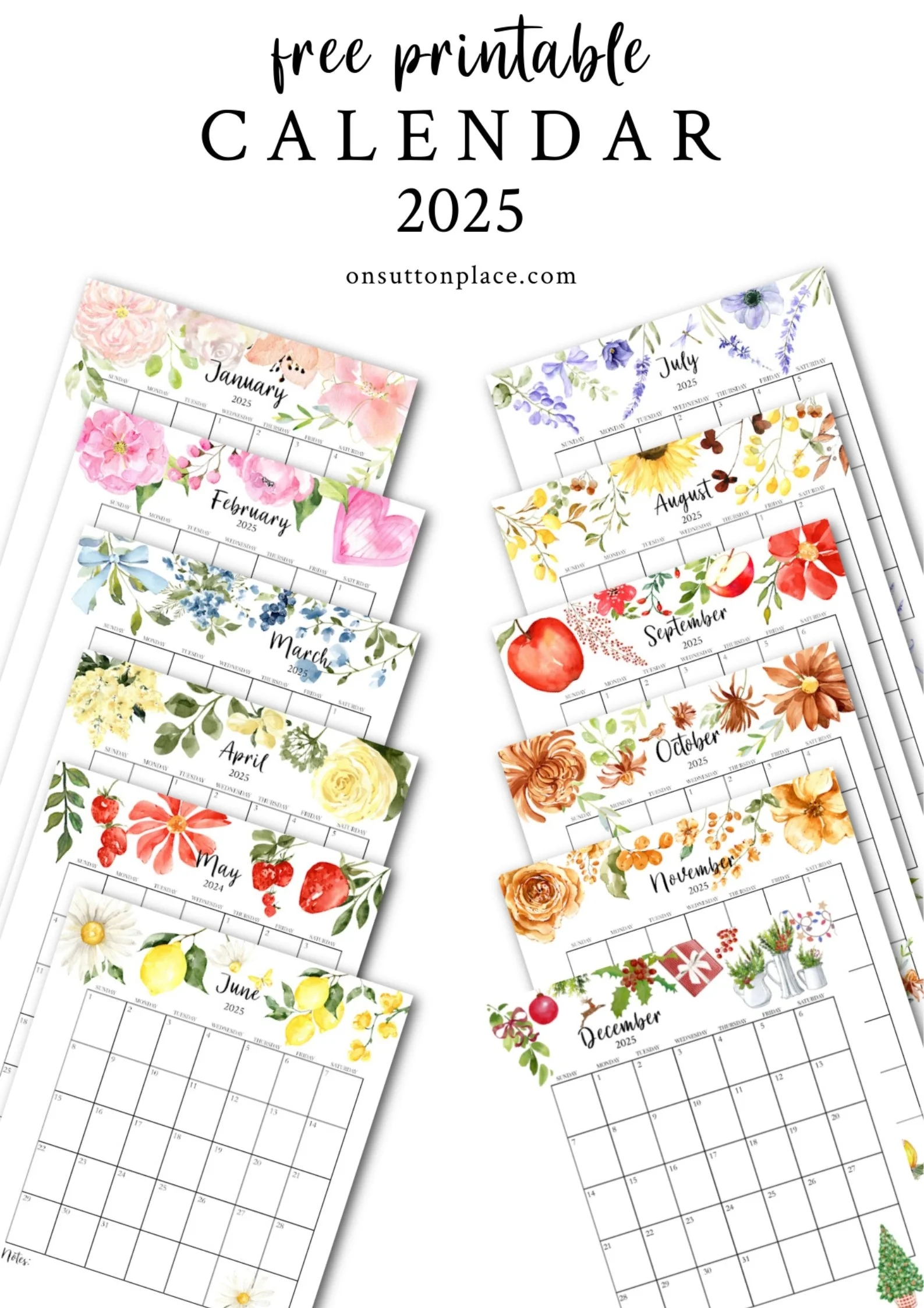 Free Printable Calendars 2025 Gathering Beauty