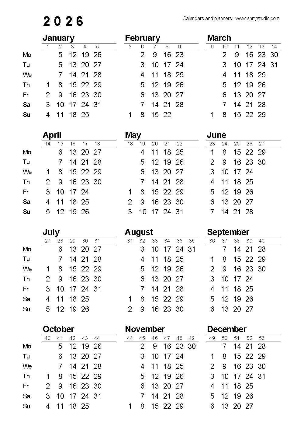Blank Calendars For 2025 To Printable
