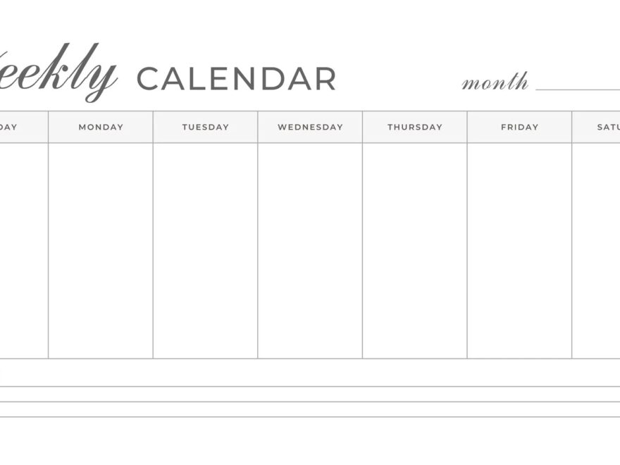 Free Printable Customizable Weekly Calendar Templates Canva