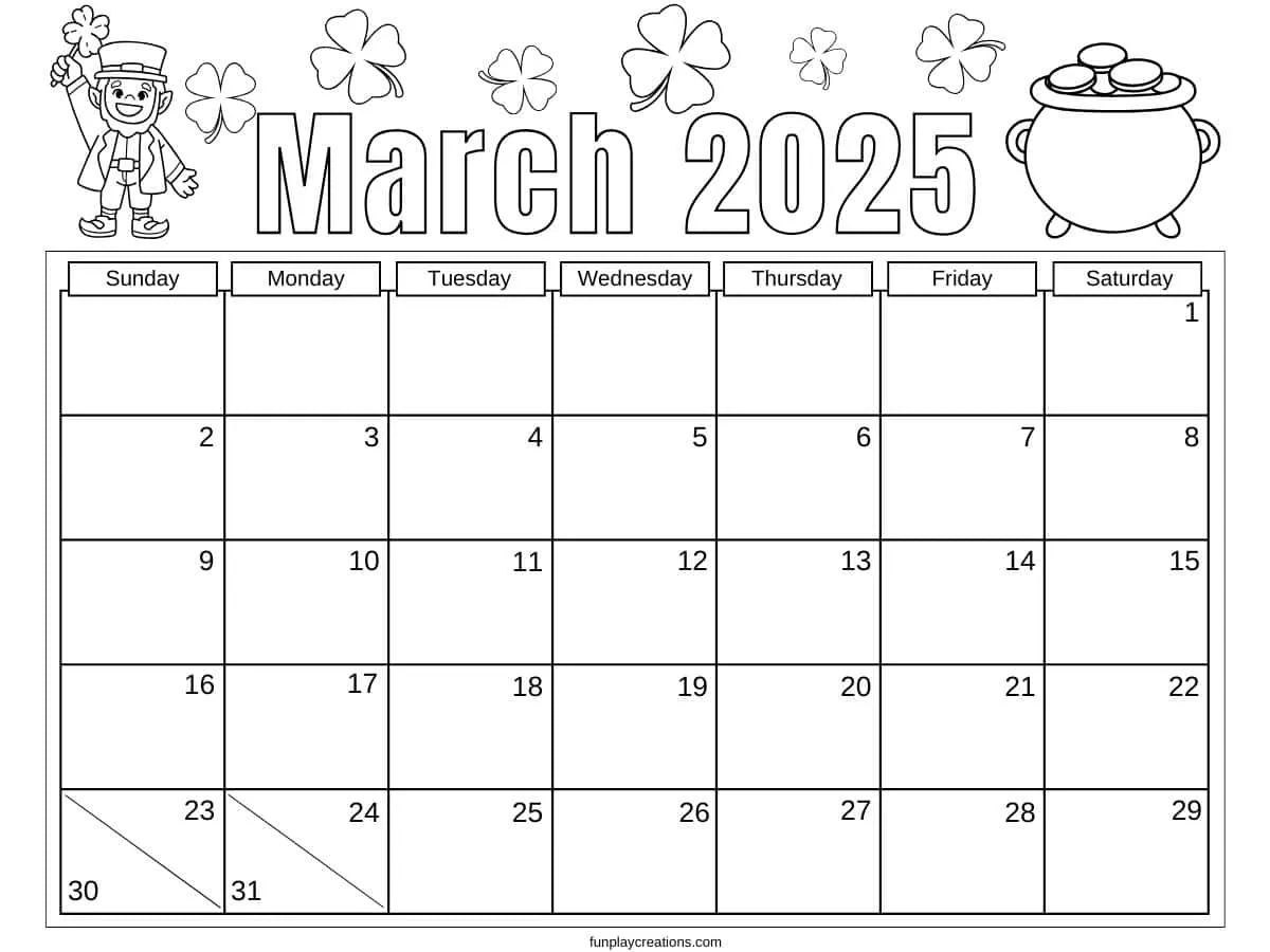 Free Printable Monthly Calendars 2025 