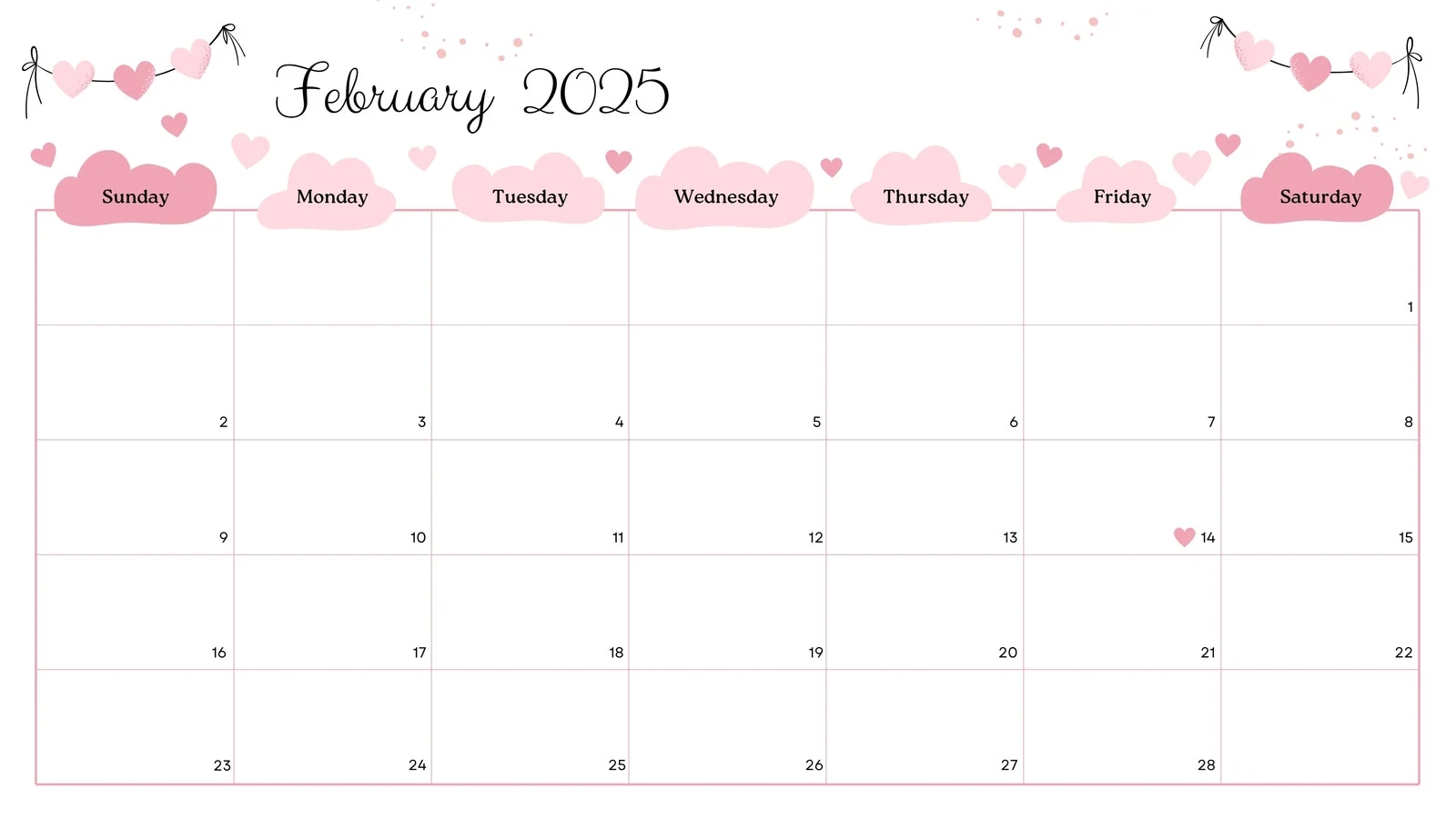 Printable Blank Daily Calendar 2025 Printable Blank Daily Calendar 2025
