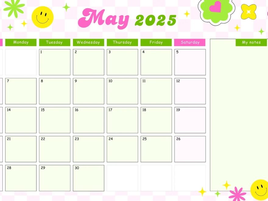 Free To Edit And Print May 2025 Calendar Templates Canva