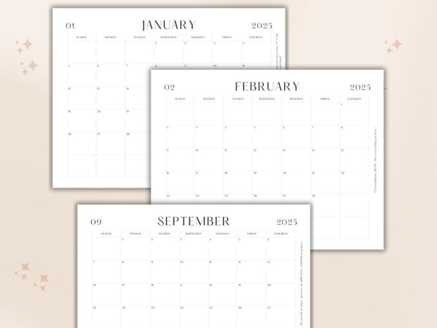 Get Organized With This Free Printable Calendar For 2025 Nadine Hattingh