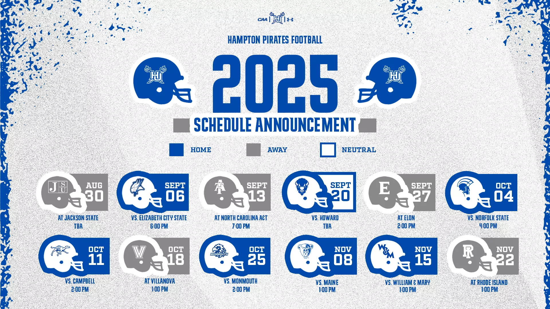 Hampton s 2025 Football Game Times Announced Hampton University Athletics