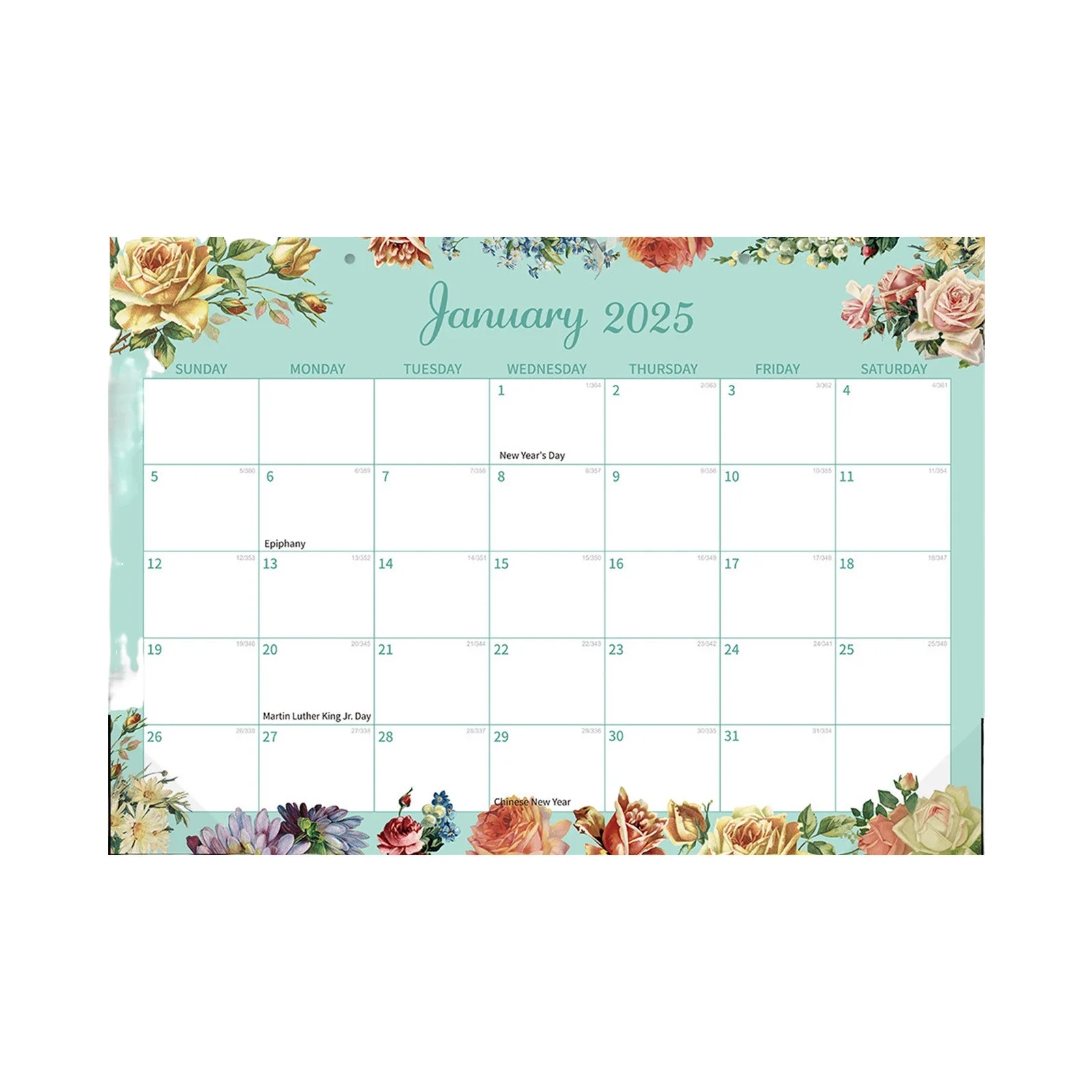 HDWUEN Blank Calendar 2025 18 Month Runs From Jan 2025 Jun 2026 for Home Office Monthly Planner Floral Calendar 12 6 X 17 7 Walmart
